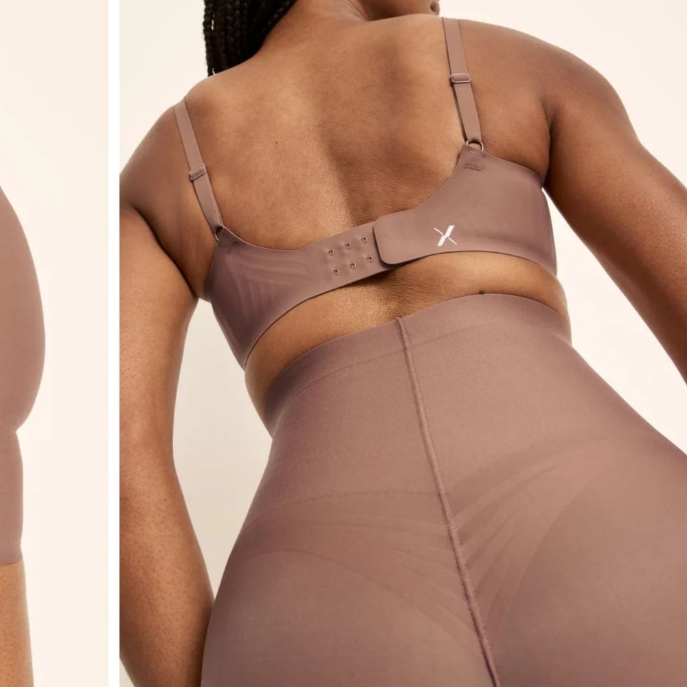 High-Waisted Tan Shapewear Shorts New